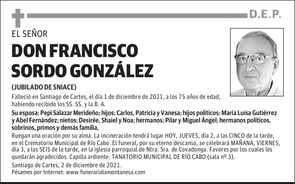 DON FRANCISCO SORDO GONZÁLEZ