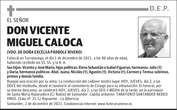 DON VICENTE MIGUEL CALOCA