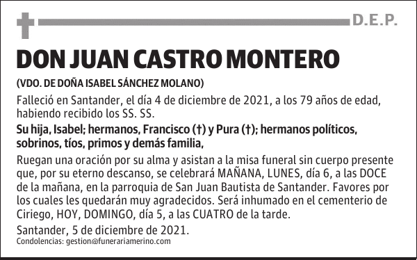 DON JUAN CASTRO MONTERO