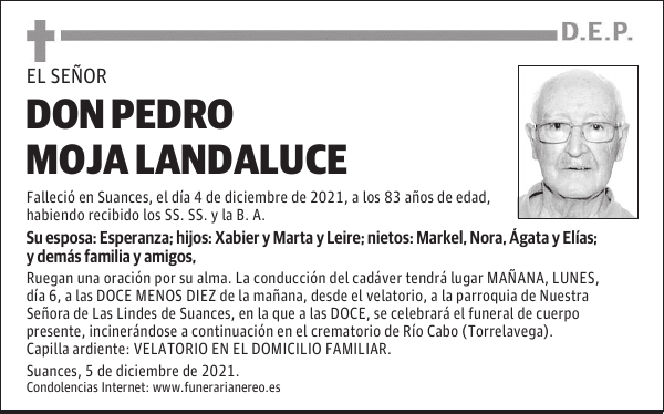 DON PEDRO MOJA LANDALUCE