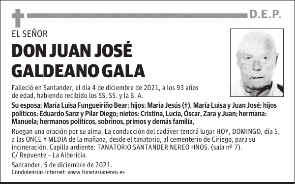 DON JUAN JOSÉ GALDEANO GALA