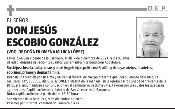 DON JESÚS ESCOBIO GONZÁLEZ