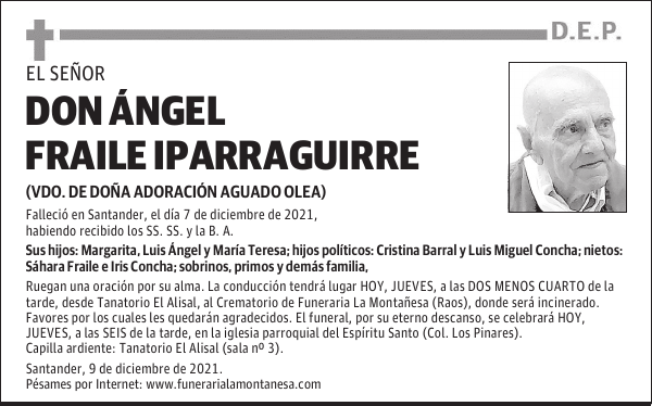 DON ÁNGEL FRAILE IPARRAGUIRRE