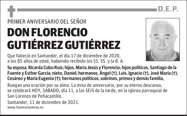 DON FLORENCIO GUTIÉRREZ GUTIÉRREZ