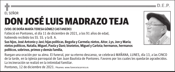 DON JOSÉ LUIS MADRAZO TEJA