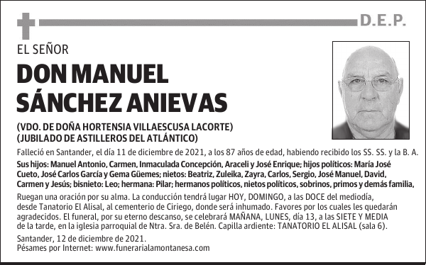 DON MANUEL SÁNCHEZ ANIEVAS