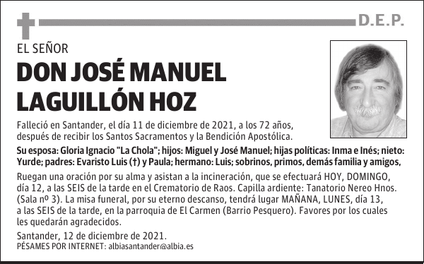 DON JOSÉ MANUEL LAGUILLÓN HOZ