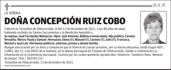 DOÑA CONCEPCIÓN RUIZ COBO