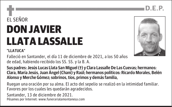 DON JAVIER LLATA LASSALLE