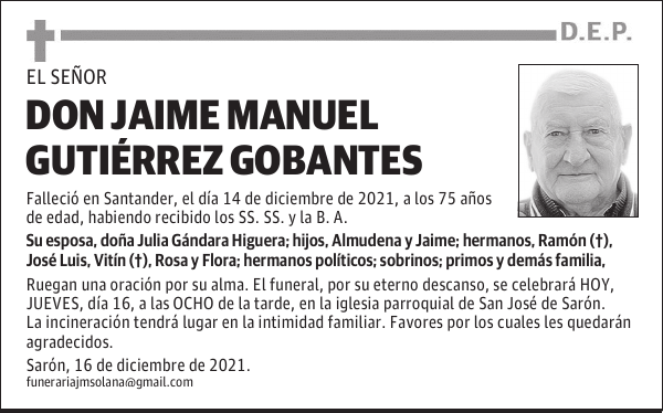 DON JAIME MANUEL GUTIÉRREZ GOBANTES