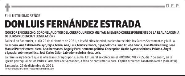 DON LUIS FERNÁNDEZ ESTRADA