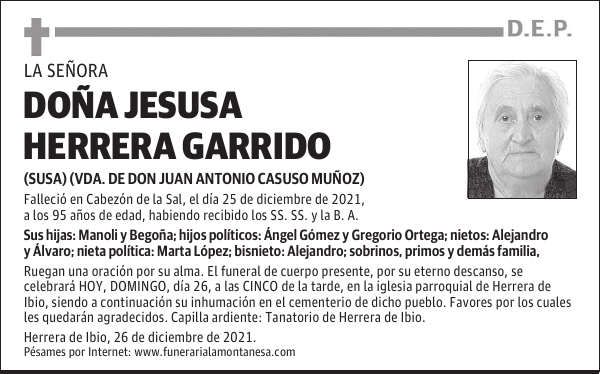 DOÑA JESUSA HERRERA GARRIDO