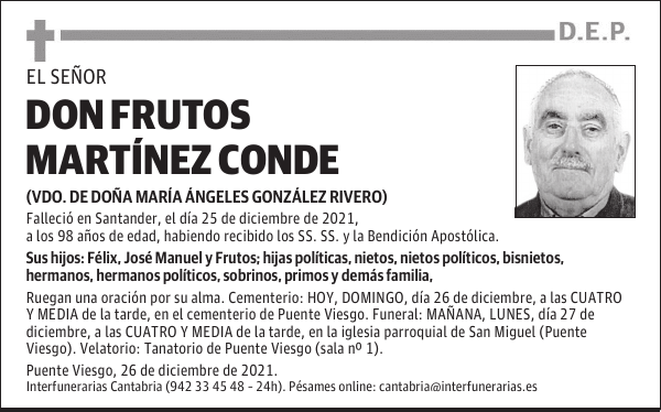 DON FRUTOS MARTÍNEZ CONDE