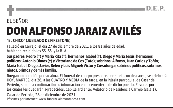 DON ALFONSO JARAIZ AVILÉS
