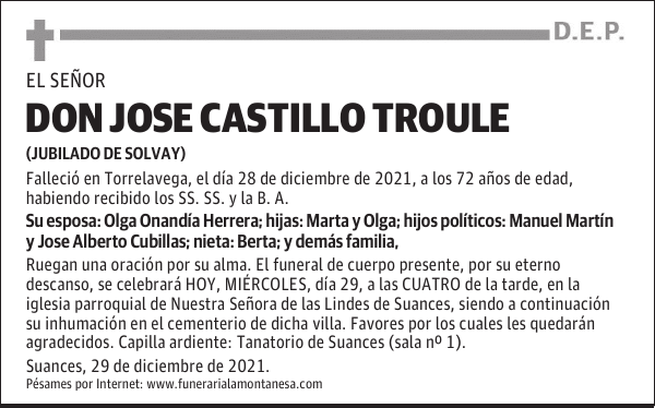 DON JOSE CASTILLO TROULE
