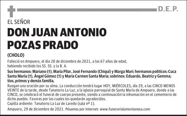 DON JUAN ANTONIO POZAS PRADO
