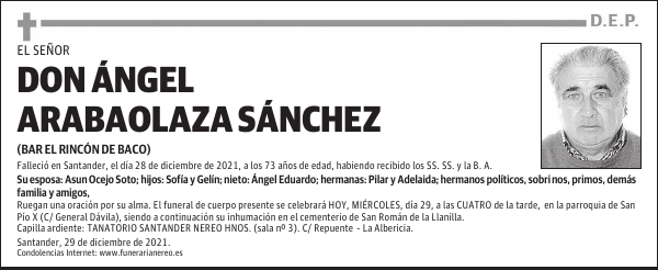 DON ÁNGEL ARABAOLAZA SÁNCHEZ