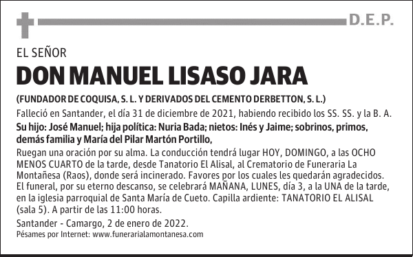 DON MANUEL LISASO JARA