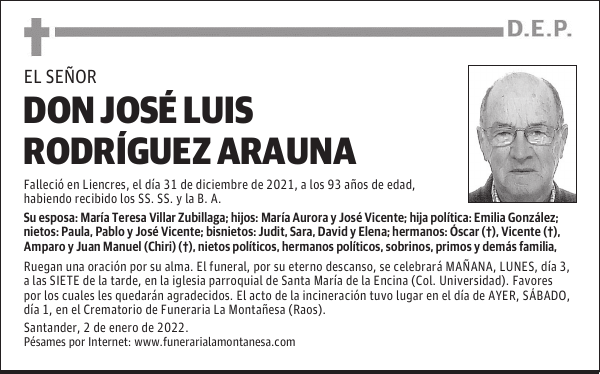 DON JOSÉ LUIS RODRÍGUEZ ARAUNA