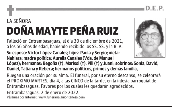 DOÑA MAYTE PEÑA RUIZ