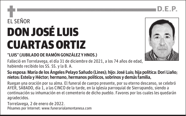 DON JOSÉ LUIS CUARTAS ORTIZ