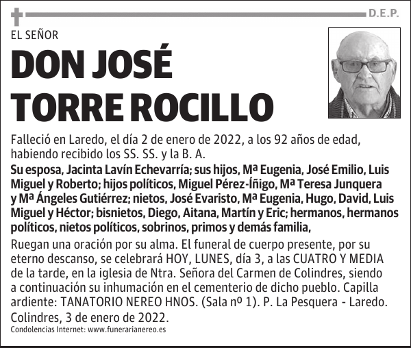 DON JOSÉ TORRE ROCILLO