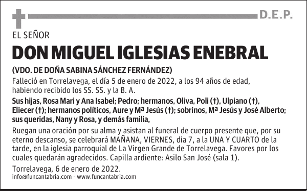DON MIGUEL IGLESIAS ENEBRAL