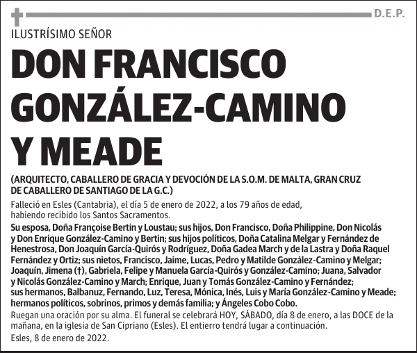 DON FRANCISCO GONZÁLEZ-CAMINO Y MEADE