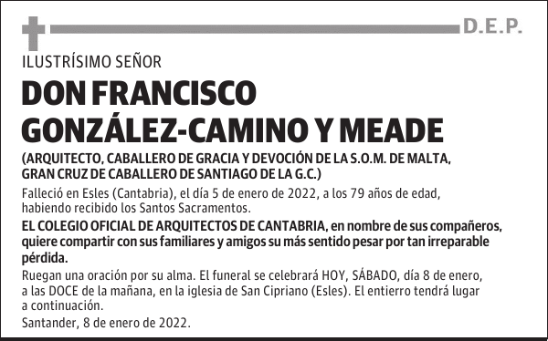 DON FRANCISCO GONZÁLEZ-CAMINO Y MEADE