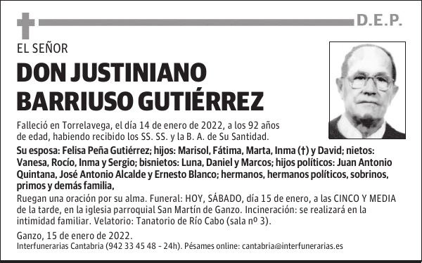 DON JUSTINIANO BARRIUSO GUTIÉRREZ