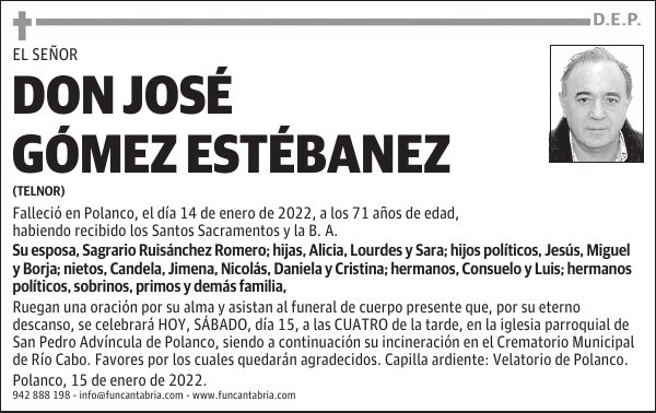 DON JOSÉ GÓMEZ ESTÉBANEZ