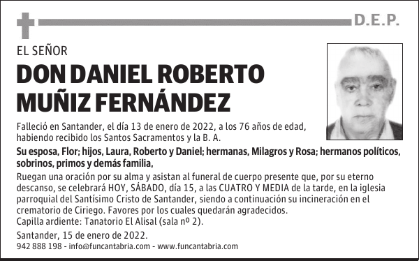 DON DANIEL ROBERTO MUÑIZ FERNÁNDEZ