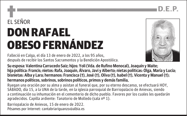 DON RAFAEL OBESO FERNÁNDEZ