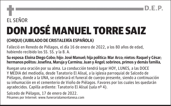 DON JOSÉ MANUEL TORRE SAIZ