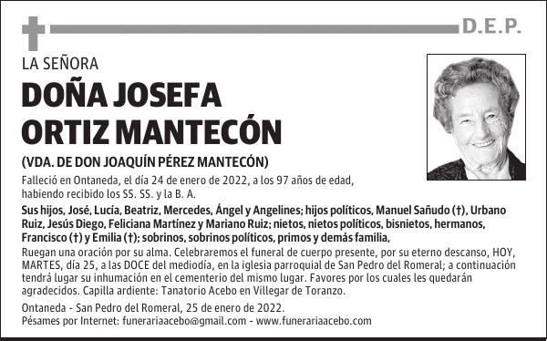 DOÑA JOSEFA ORTIZ MANTECÓN