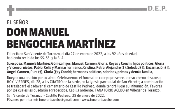 DON MANUEL BENGOCHEA MARTÍNEZ