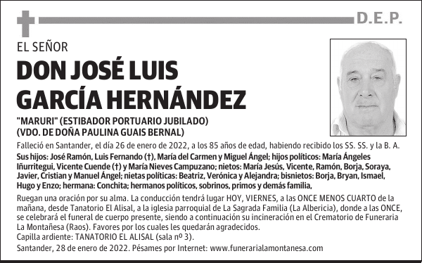 DON JOSÉ LUIS GARCÍA HERNÁNDEZ