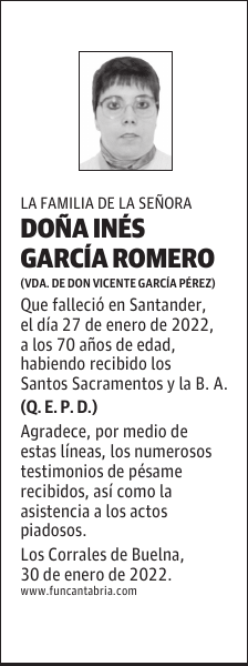 DOÑA INÉS GARCÍA ROMERO