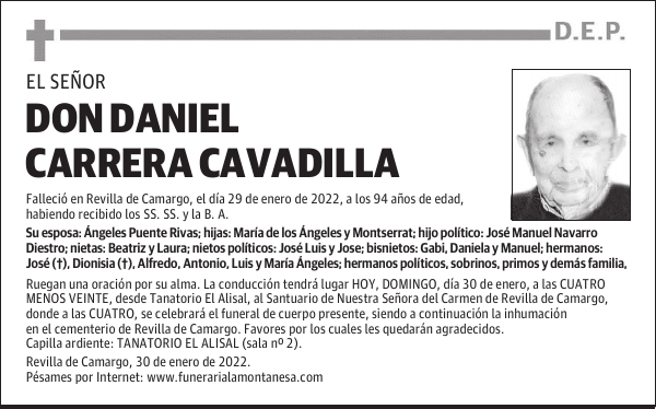 DON DANIEL CARRERA CAVADILLA