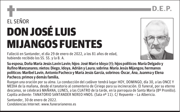 DON JOSÉ LUIS MIJANGOS FUENTES