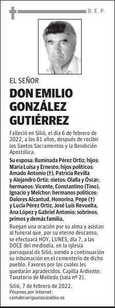 DON EMILIO GONZÁLEZ GUTIÉRREZ
