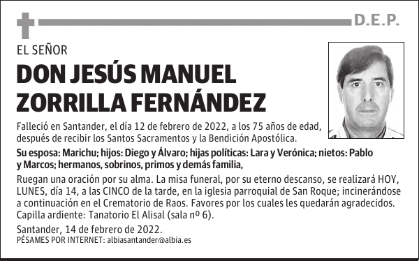 DON JESÚS MANUEL ZORRILLA FERNÁNDEZ