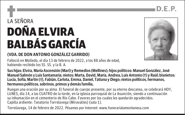 DOÑA ELVIRA BALBÁS GARCÍA