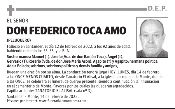 DON FEDERICO TOCA AMO