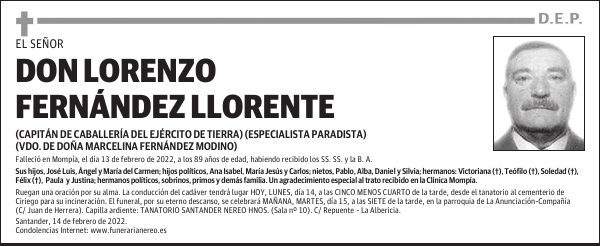 DON LORENZO FERNÁNDEZ LLORENTE