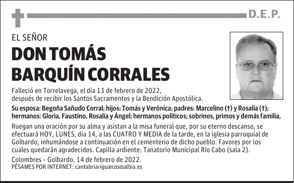 DON TOMÁS BARQUÍN CORRALES