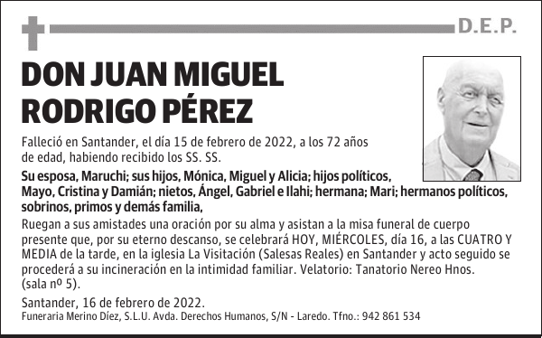 DON JUAN MIGUEL RODRIGO PÉREZ
