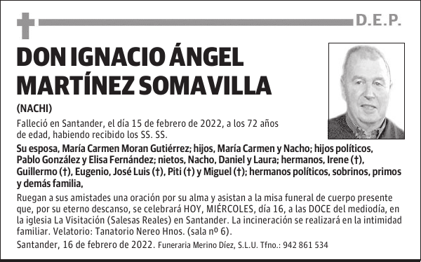 DON IGNACIO ÁNGEL MARTÍNEZ SOMAVILLA