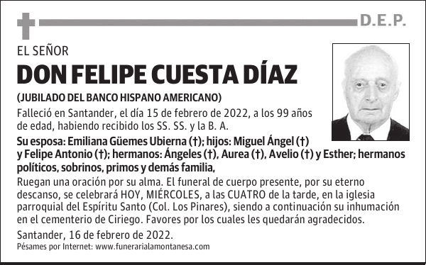 DON FELIPE CUESTA DÍAZ