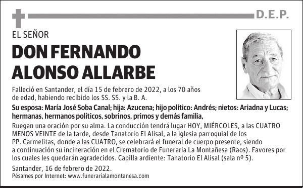 DON FERNANDO ALONSO ALLARBE